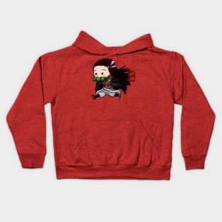 Chibi Nezuko Running Kids Hoodie